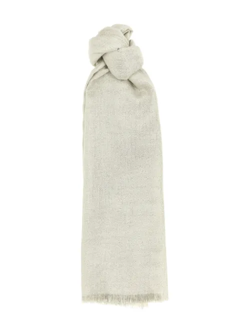 Metallic frayed scarf - Brunello Cucinelli - Modalova
