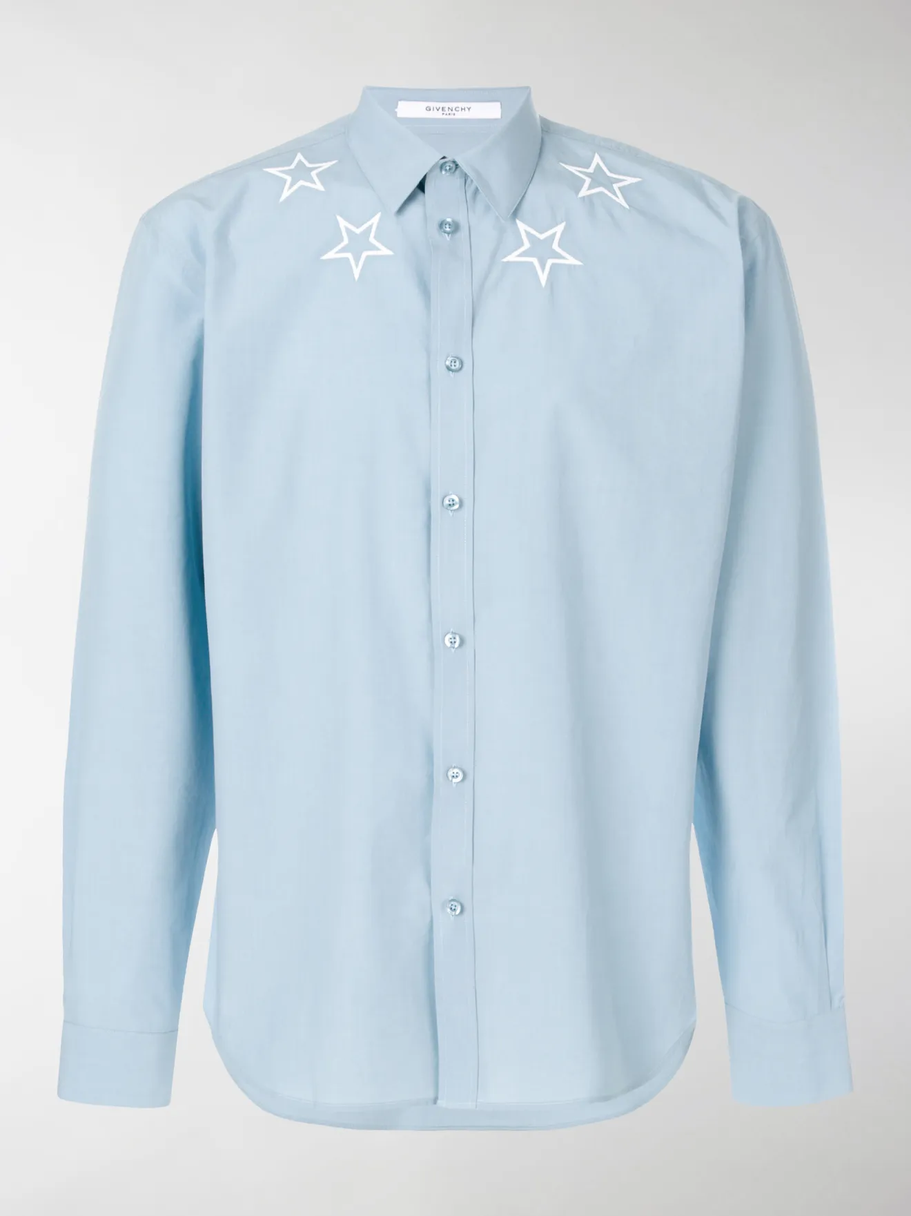 Givenchy Star-embroidered shirt blue | MODES