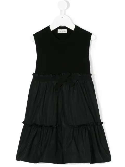 Moncler Enfant ruffle bow dress