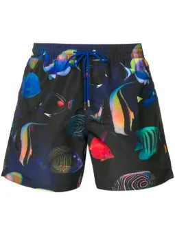 Shorts de banho estampado com paixes