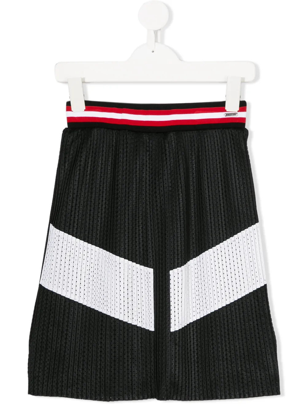 

Givenchy Kids pleated mesh skirt - Negro