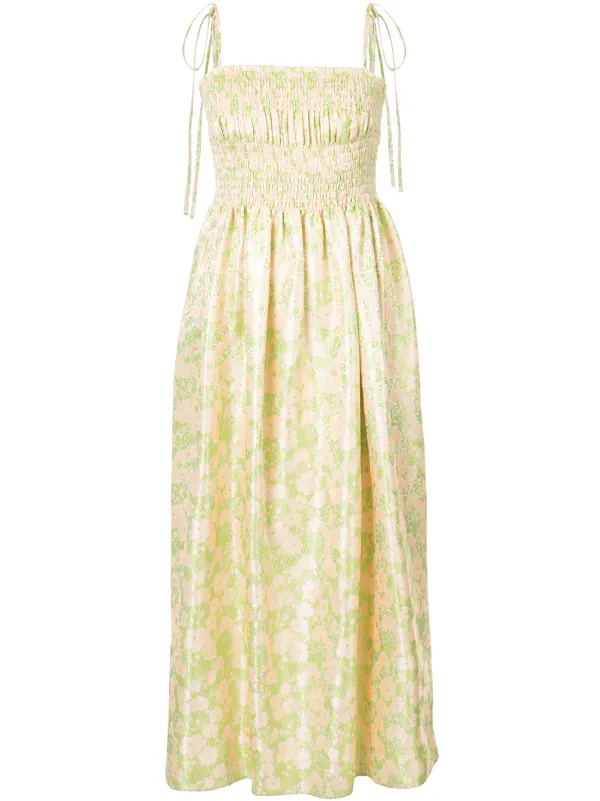 calvin klein yellow floral dress