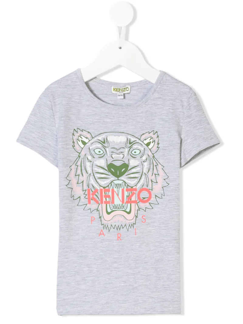 Kenzo Kids футболка с принтом тигра