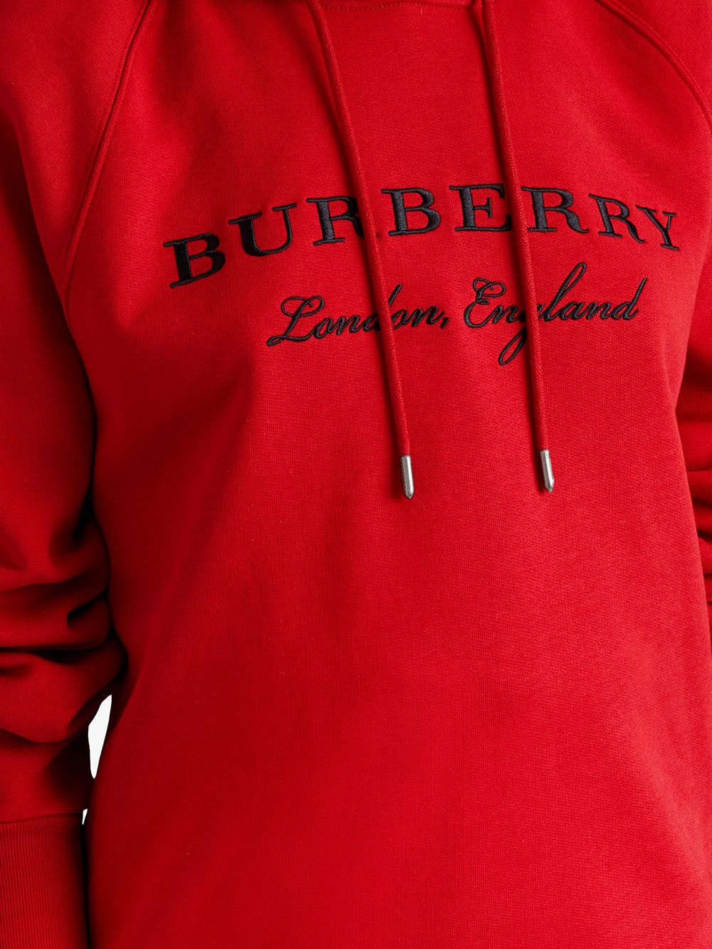 Burberry Embroidered Logo Hoodie - Farfetch