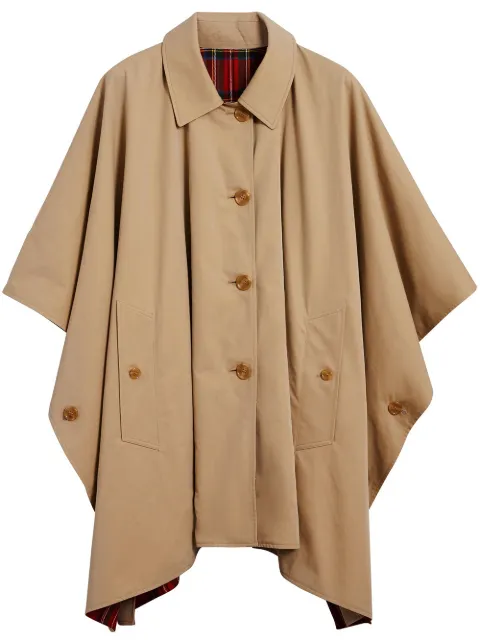 花呢格纹热带斗篷