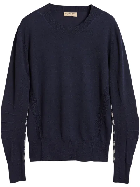 Burberry check detail sweater