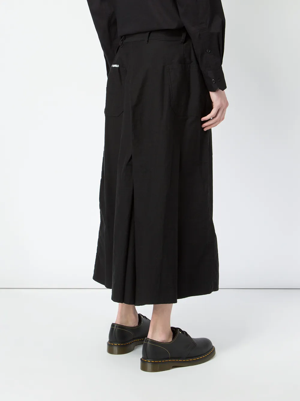 yohji yamamoto 正面褶饰裙裤