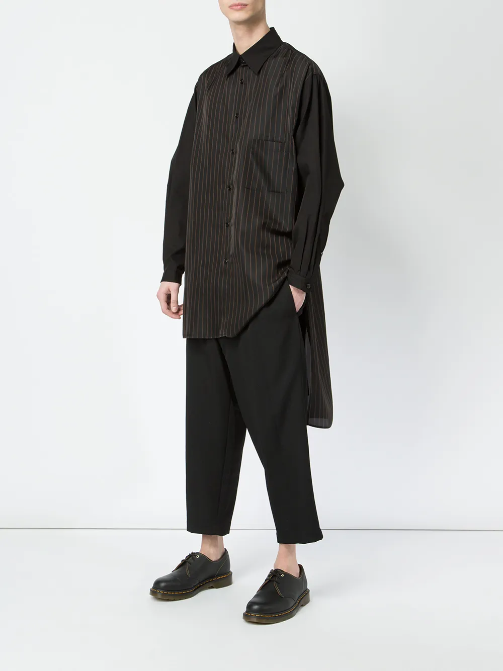 Yohji Yamamoto cropped chino's Zwart