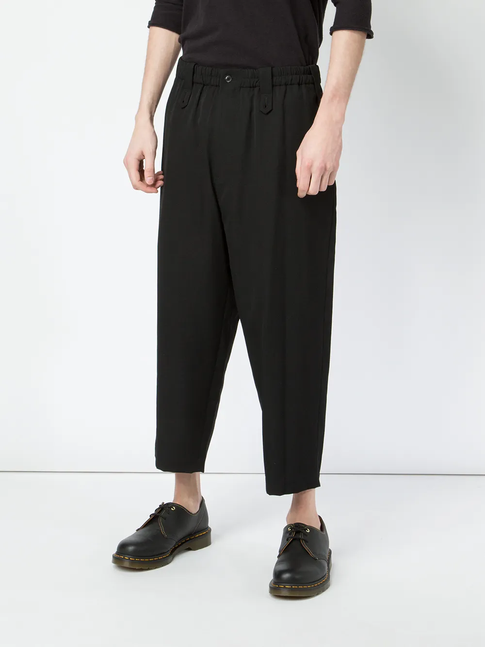 Yohji Yamamoto cropped chino's Zwart