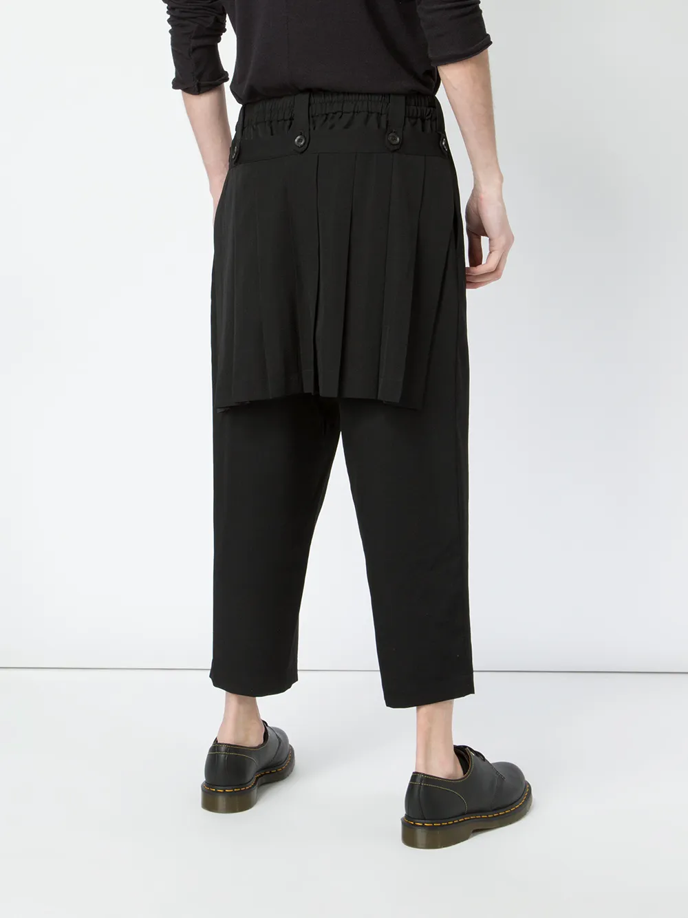 Yohji Yamamoto cropped chino's Zwart