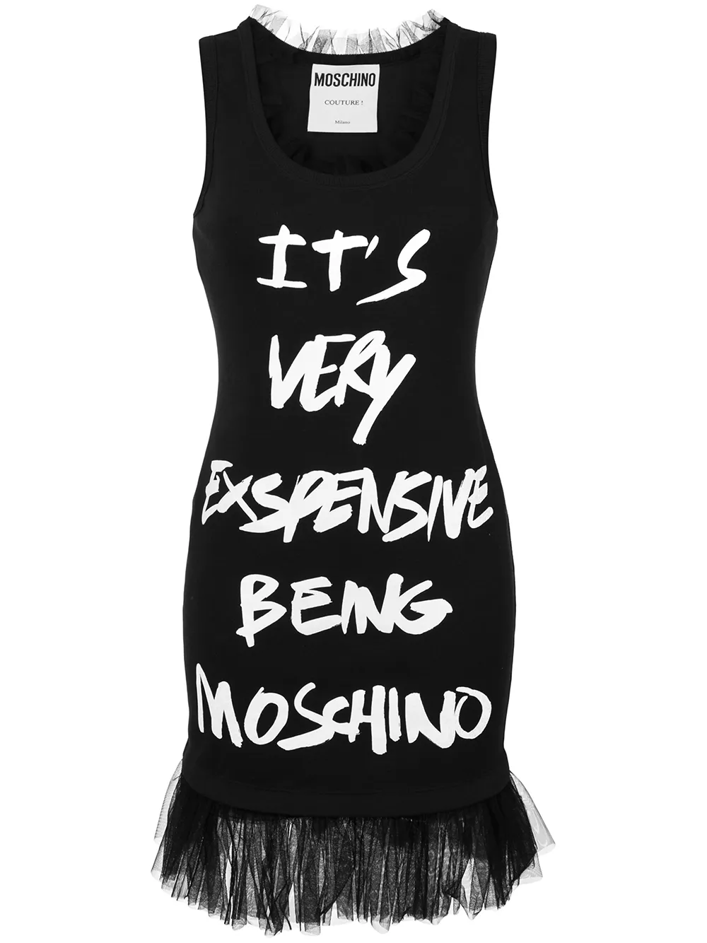 Moschino Expensive Printed Tank Dress Farfetch Moschino Expensive Printed Tank Dress Farfetch