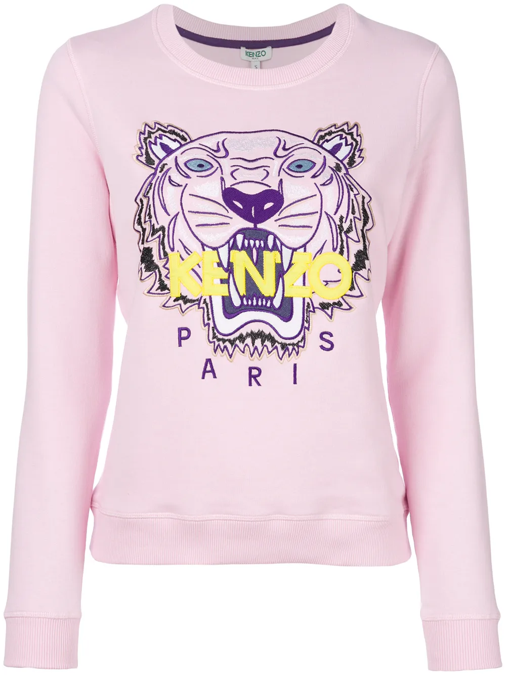 Kenzo Sweatshirt mit "Tiger"-Stickerei - Rosa