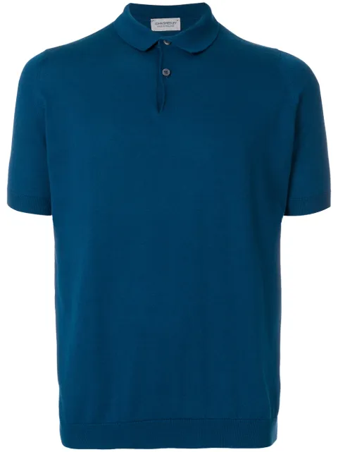 John Smedley Rhodes knitted polo shirt