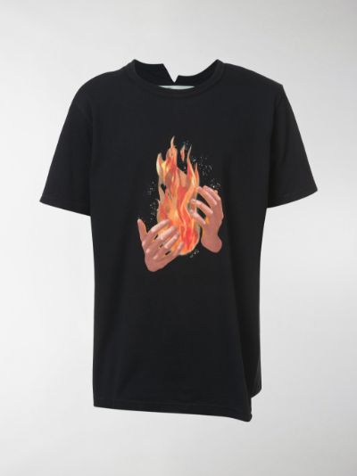 off white flame t shirt