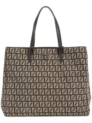 Fendi Vintage Zucca Pattern Tote Bag Farfetch Fendi Vintage Zucca Pattern Tote Bag