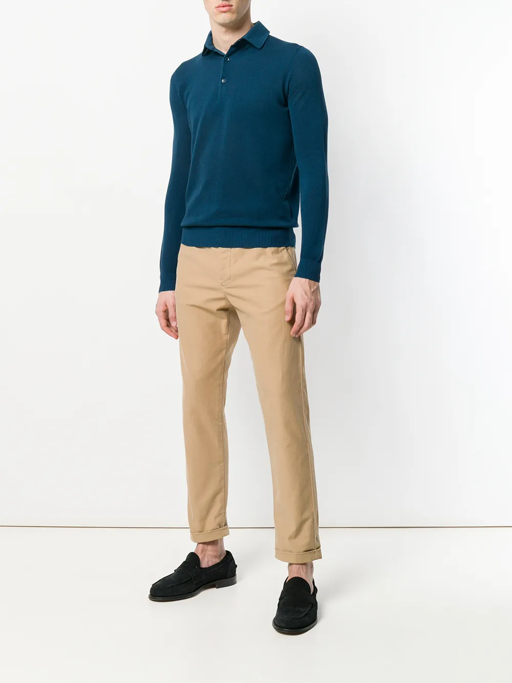 loro piana longsleeved polo jumper - farfetch