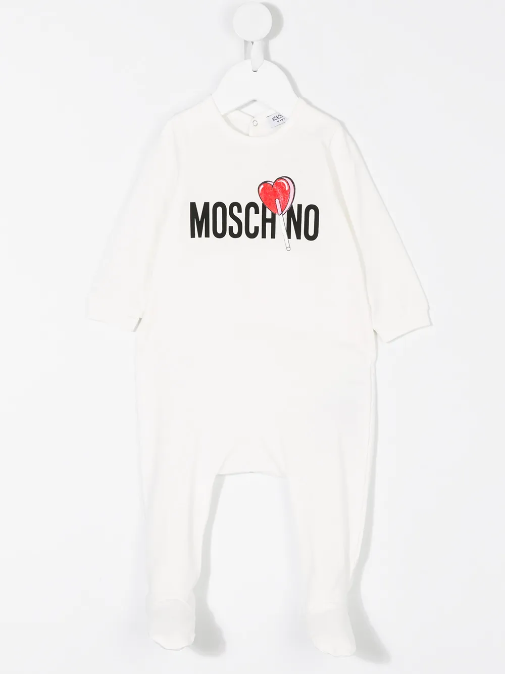 Moschino Kids baby-set met lollipop-logo Wit