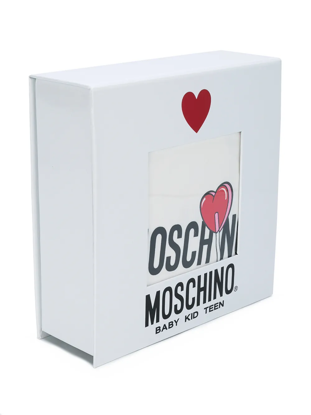 Moschino Kids baby-set met lollipop-logo Wit