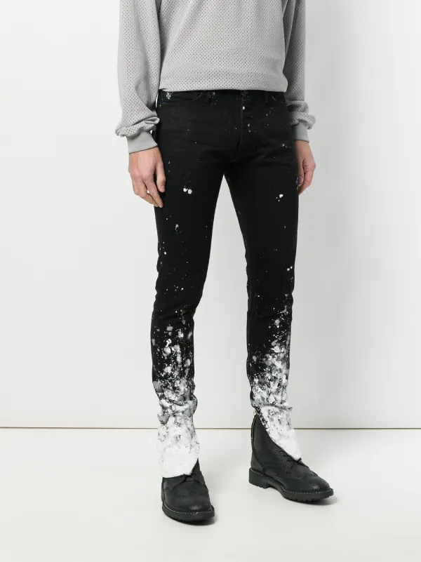 fear of god painted jeans