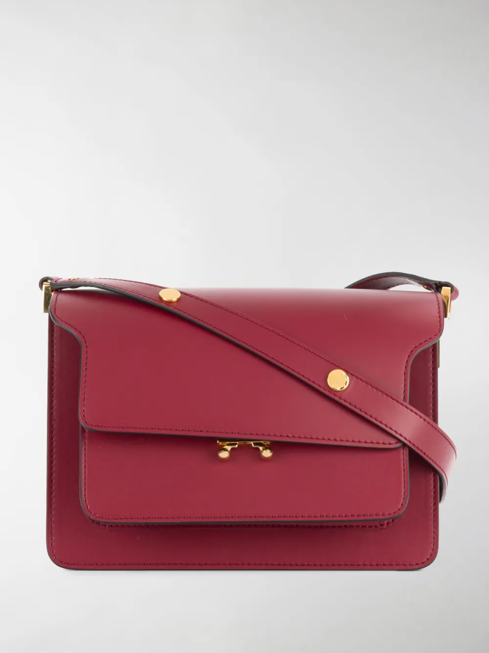 Marni Accordion Pocket Style Shoulder Bag In Red