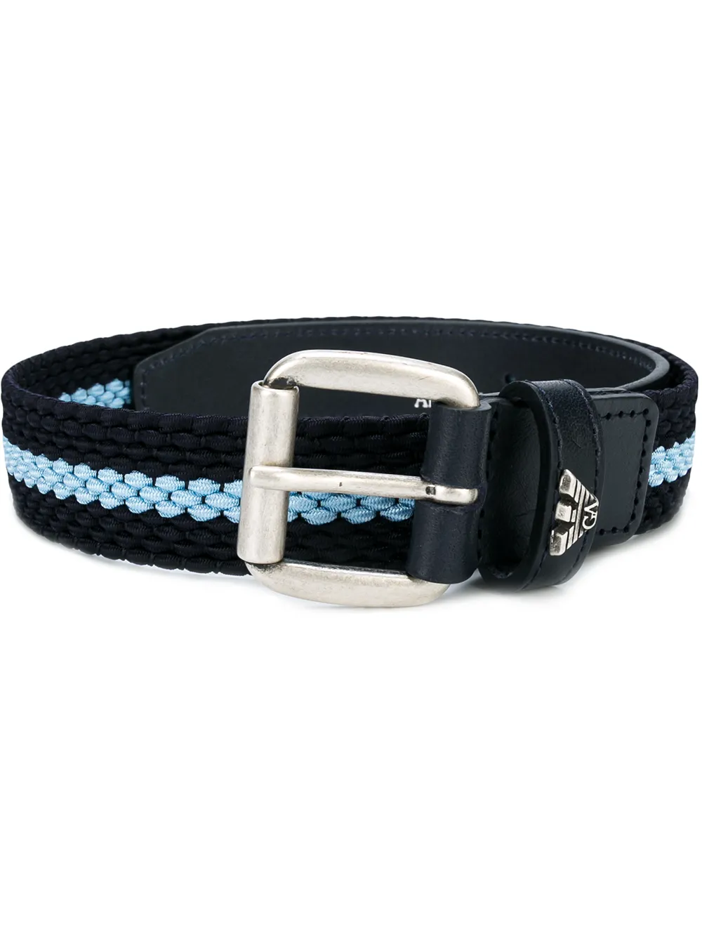 Emporio Armani Kids Cintura con fibbia con logo - Blu