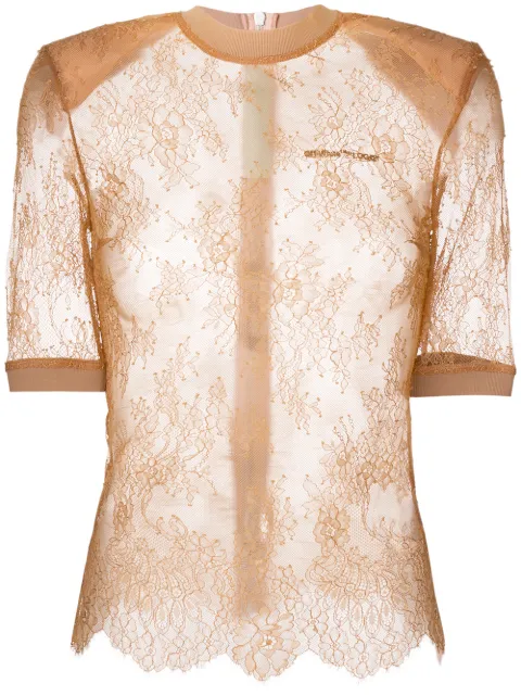 Off-White lace detailed top