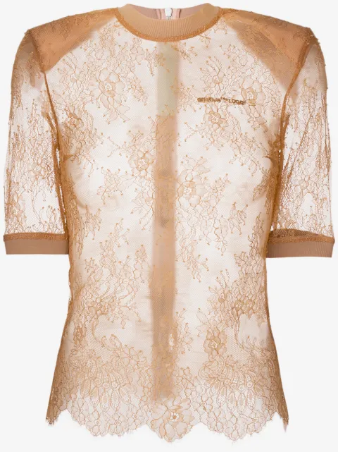 Off-White lace detailed top