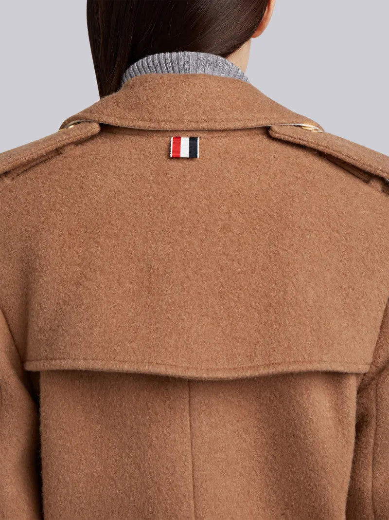 Camel Hair Doublebreasted Trench Coat Thom Browne Official