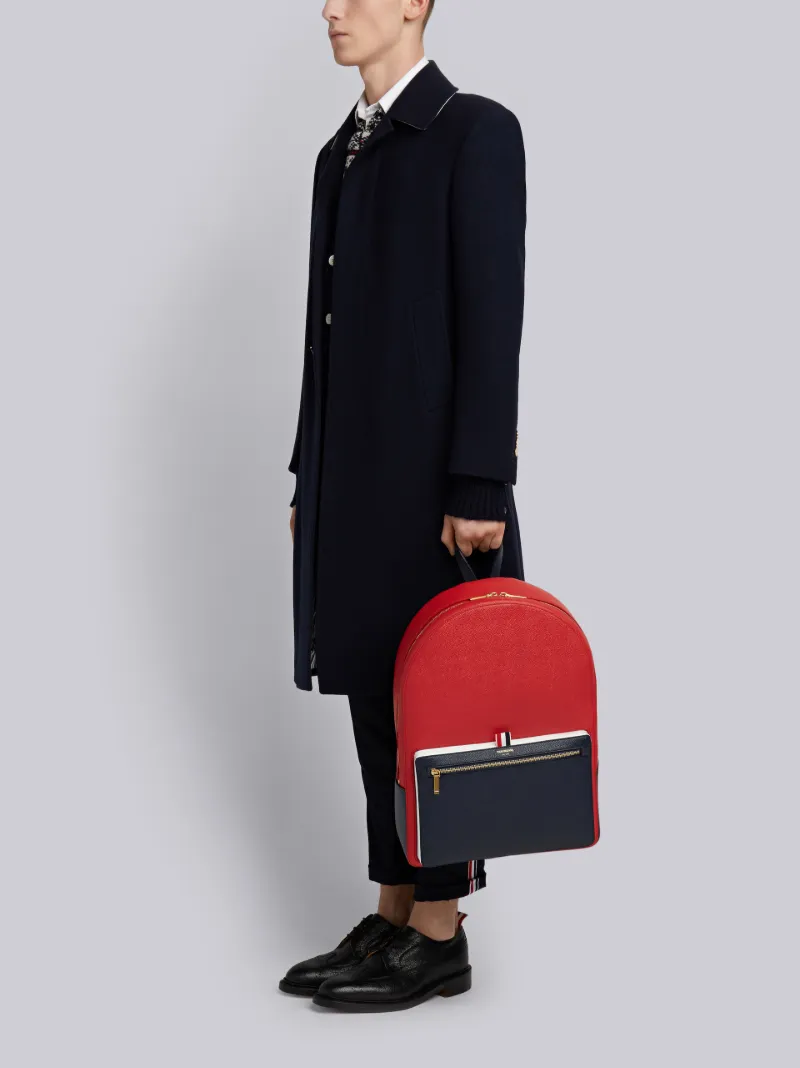 Color-Blocked Unstructured Leather 