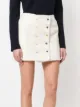 Thom Browne Frayed Wool Mini Skirt