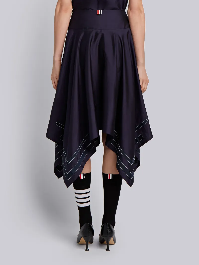 Scarf Hemline Belowknee Silk Skirt Thom Browne Official