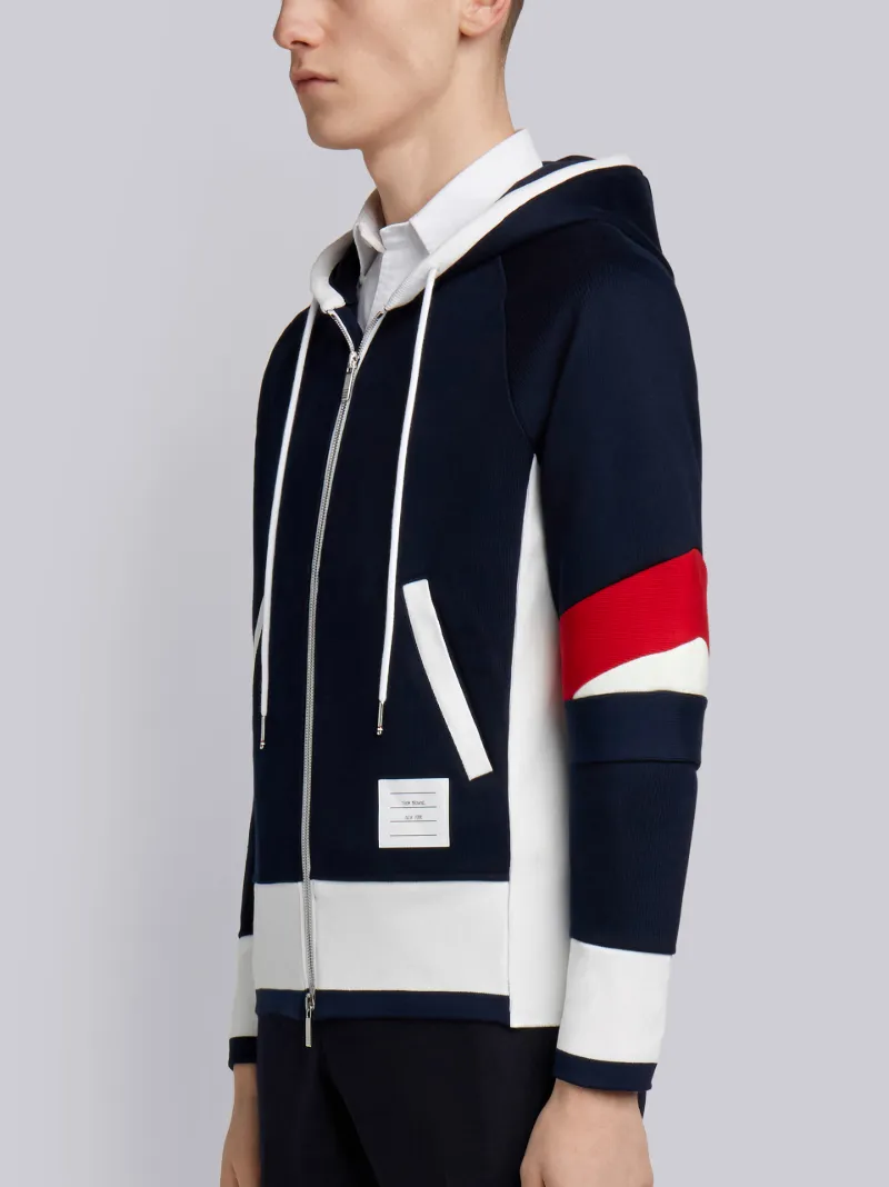 ジップアップフーディー チャンキー ジャージーブルー | Thom Browne 