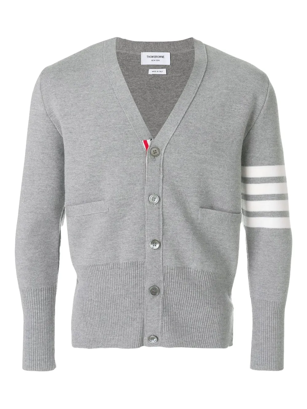 Thom Browne 4BAR ミラノステッチ カーディガン - グレー Thom Browne 4BAR ミラノステッチ カーディガン - グレー