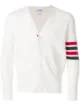 الصورة 1 من Thom Browne 4Bar Stripe Milano Stitch Merino Cardigan