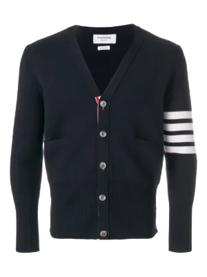 Thom Browne Vネック カーディガン | ブルー | FARFETCH JP
