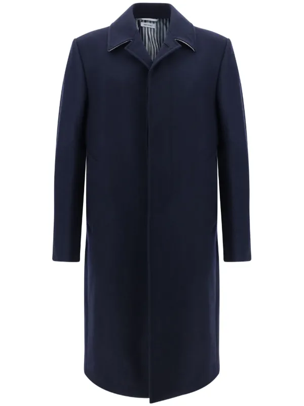 Thom Browne クラシックシングルブレスト バルカラーオーバーコート 