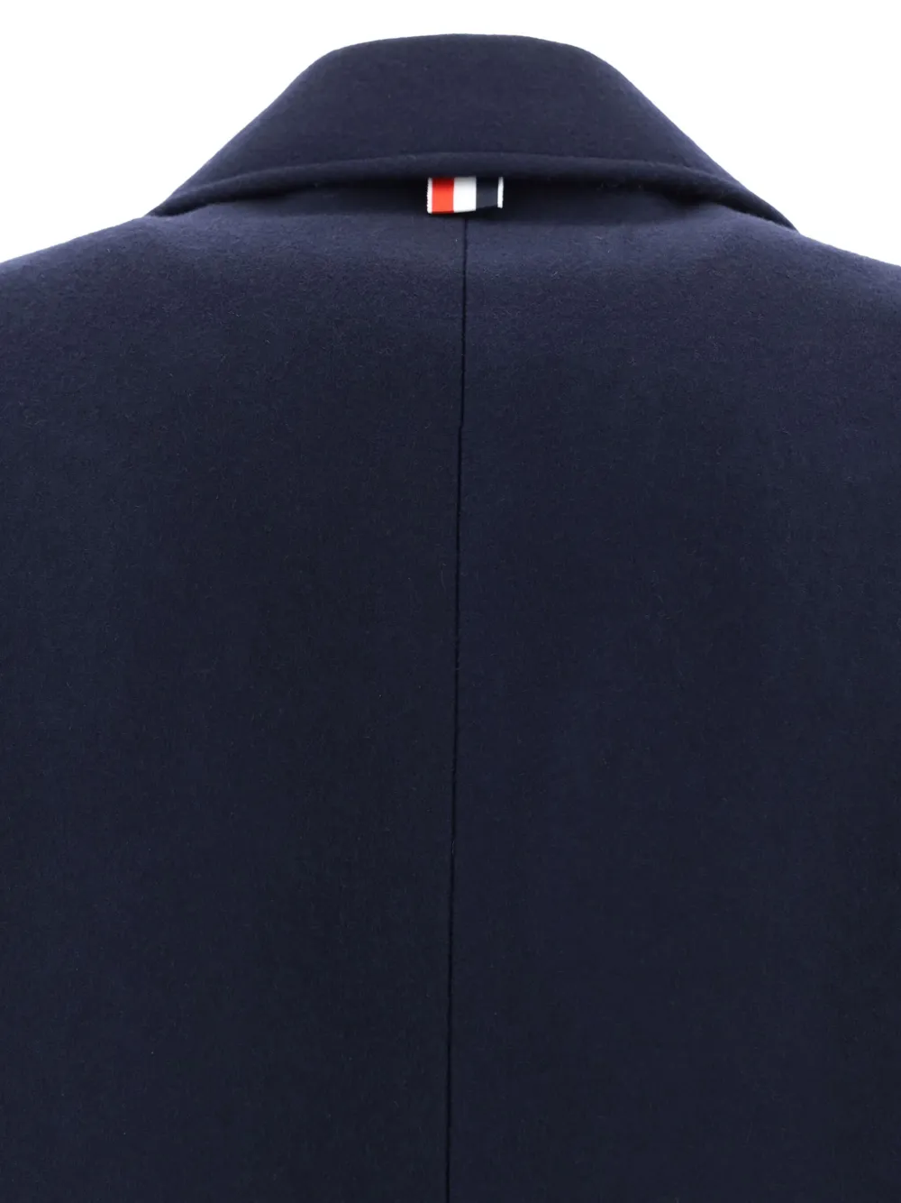  Thom Browne Classic Single Breasted Melton Wool Overcoat   Blau 