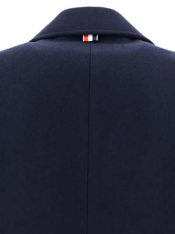 Thom Browne クラシックシングルブレスト バルカラーオーバーコート 