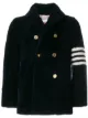 Image 1 of Thom Browne Unconstructed Classic Shearling Peacoat