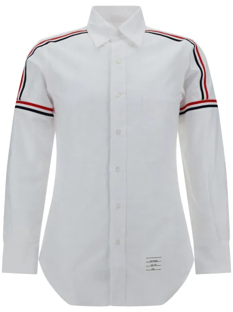 Thom Browne seamed elastic stripe Oxford shirt