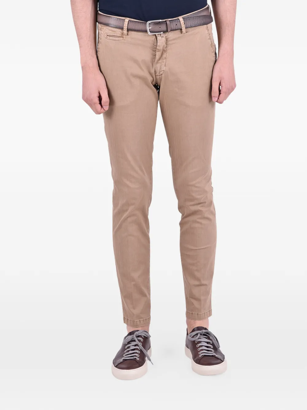 Briglia 1949 - slim-fit chino trousers - homem - algodão/Elastano - 49 - Neutro