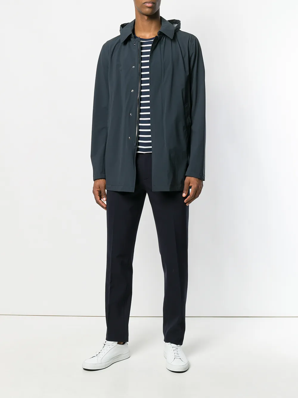  Herno Chubasquero Con Capucha - Azul 