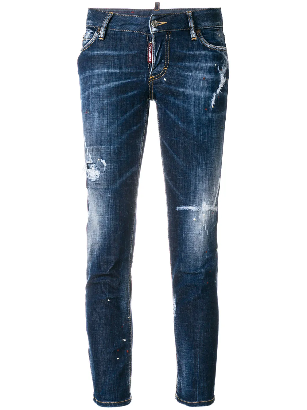 DSQUARED2 Skinny-Jeans in Distressed-Optik - Blau