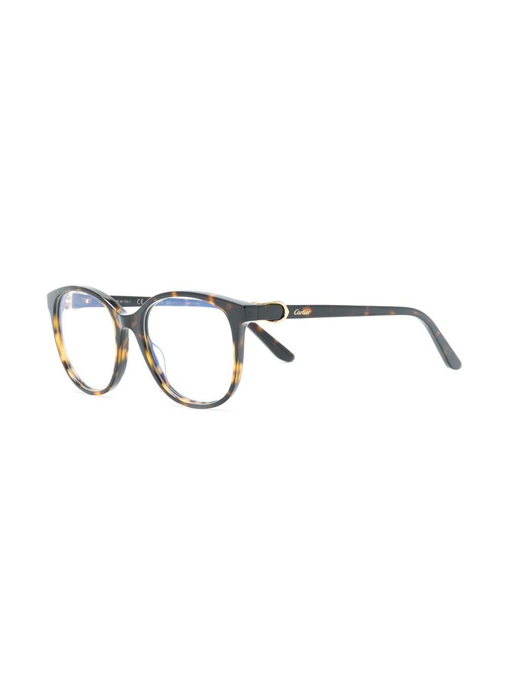 Cartier Eyewear rectangle frame sunglasses - Bruin