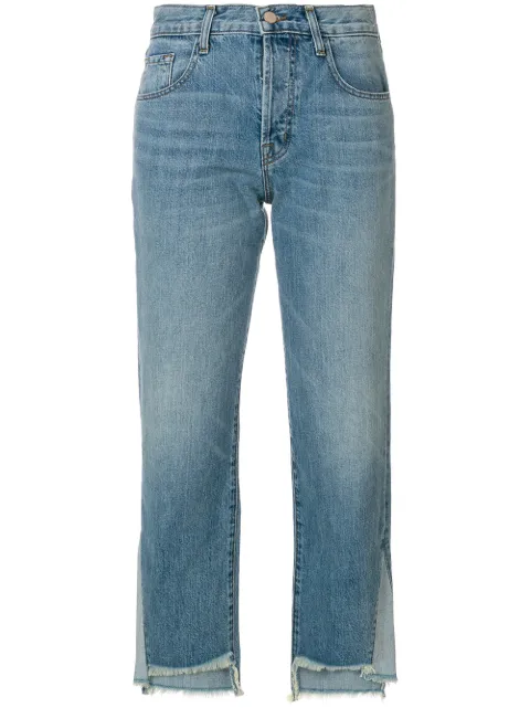 J Brand asymmetric cropped jeans