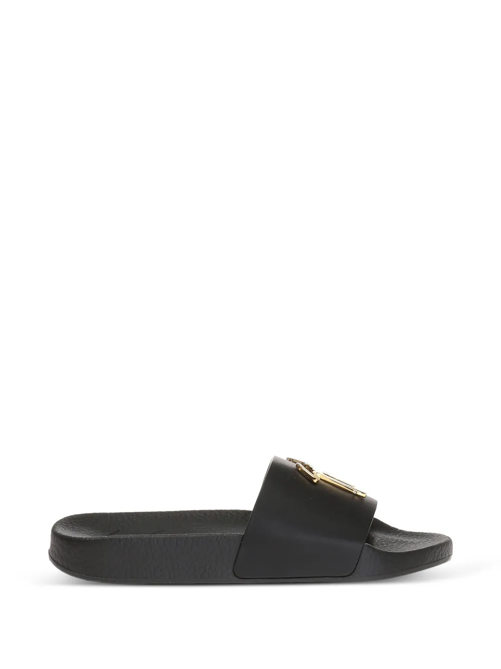 Giuseppe Zanotti Pantoletten mit Logo-Schild - Schwarz