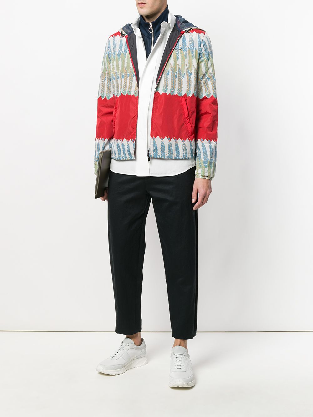 Valentino Garavani patterned zipped jacket - Red