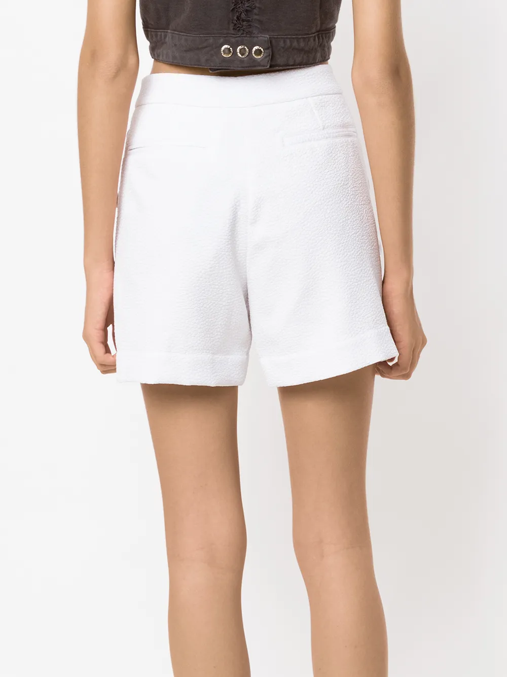 Olympiah Golvende short met structuur Wit