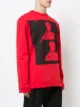 Raf Simons كنزة بأكمام طويلة وطبعة