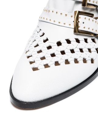 white Susanna 30 studded leather boots展示图